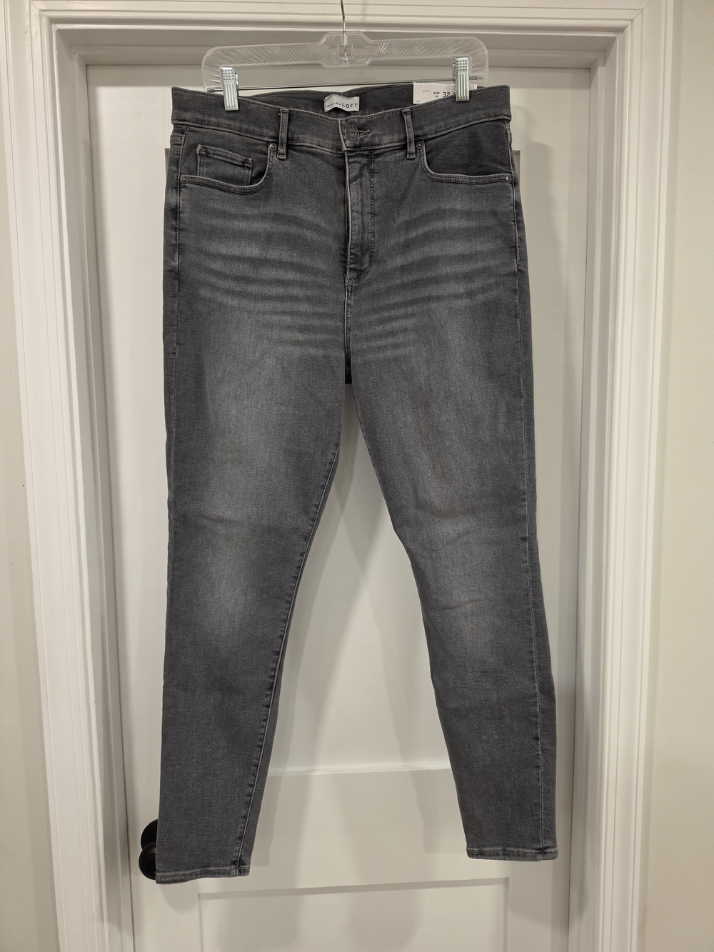 Loft High-Rise Gray Stretch Jeans